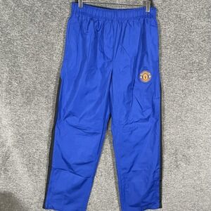 Manchester United Pants Mens M Blue Black EPL Soccer Track Warm Up Training